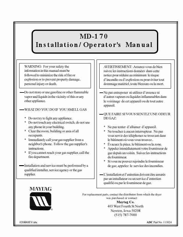 American Dryer Corp  Clothes Dryer MD-170-page_pdf